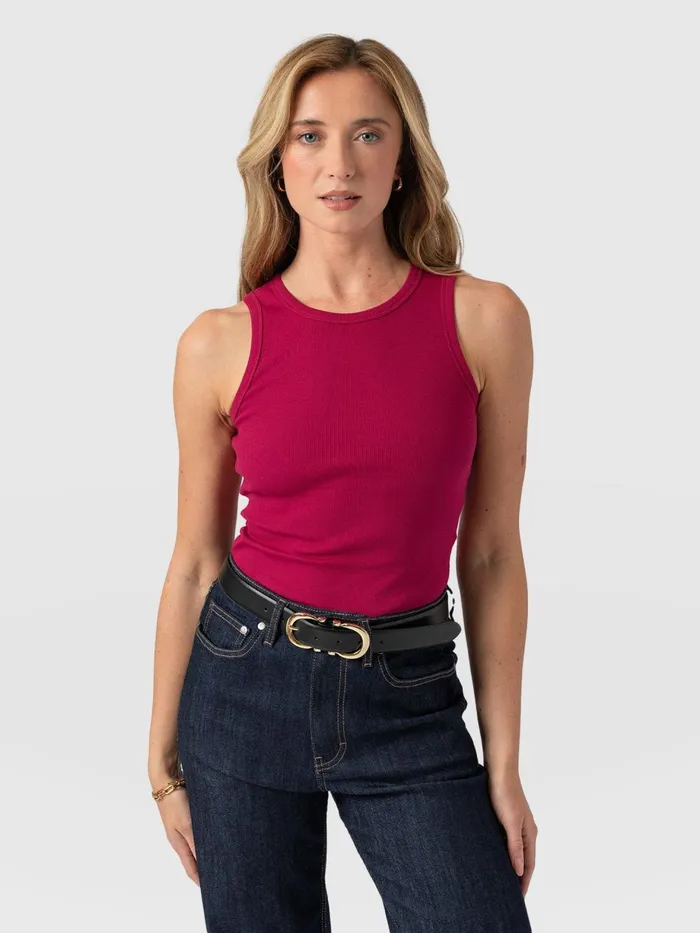 Saint And Sofia TShirts and Tanks Women Nova Racer Vest 8211 Fuchsia Pink Fuchsia Pink Saint And Sofia TShirts and Tanks Women Nova Racer Vest 8211 Fuchsia Pink Fuchsia Pink