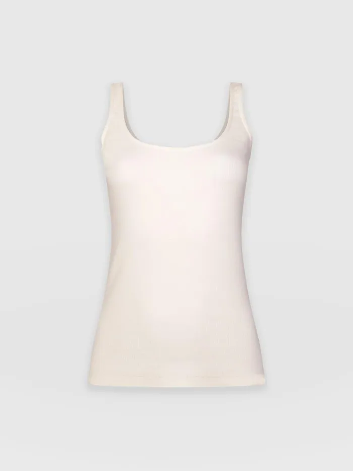 Saint And Sofia TShirts and Tanks Women Rib Cami 8211 Cream Cream