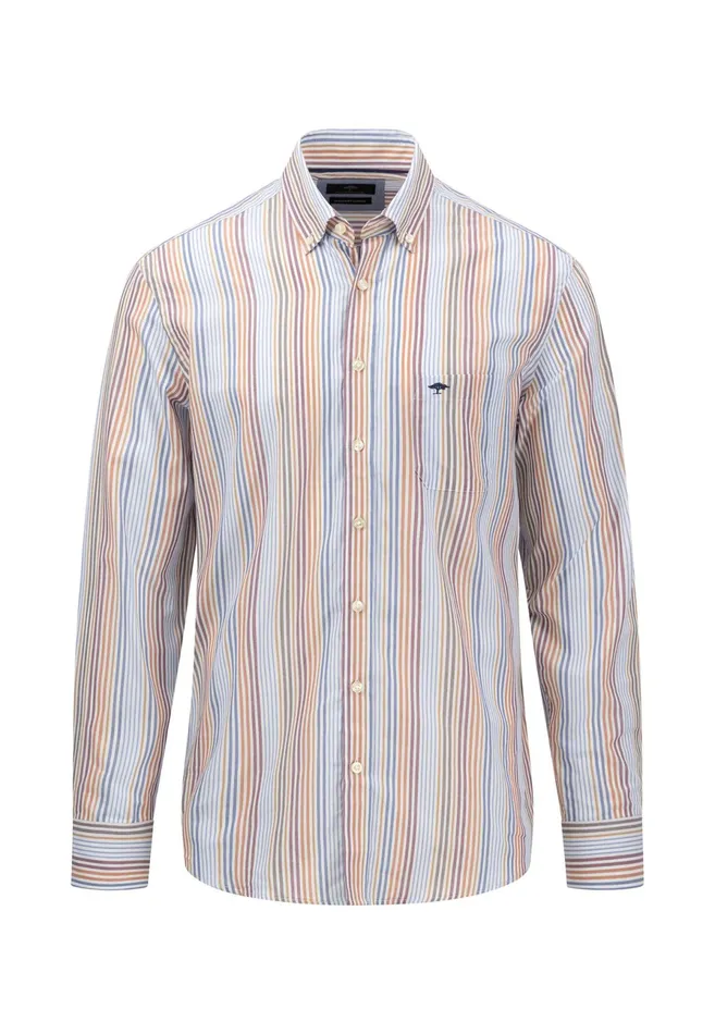 Sale Men FYNCHHATTON Slipped Cotton Shirt With Strip Design Leaf Greenorient Redsummer Breezenight Sale Men FYNCHHATTON Slipped Cotton Shirt With Strip Design Leaf Greenorient Redsummer Breezenight