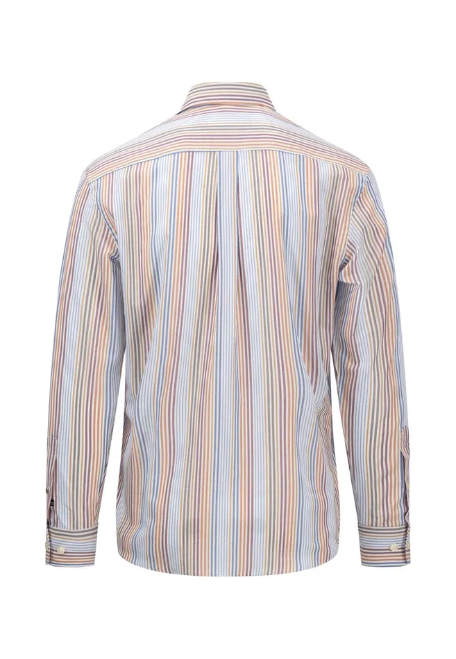 Sale Men FYNCHHATTON Slipped Cotton Shirt With Strip Design Leaf Greenorient Redsummer Breezenight Sale Men FYNCHHATTON Slipped Cotton Shirt With Strip Design Leaf Greenorient Redsummer Breezenight