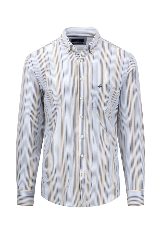 Sale Men FYNCHHATTON Slipped Cotton Shirt With Strip Design Leaf Greenorient Redsummer Breezenight Sale Men FYNCHHATTON Slipped Cotton Shirt With Strip Design Leaf Greenorient Redsummer Breezenight