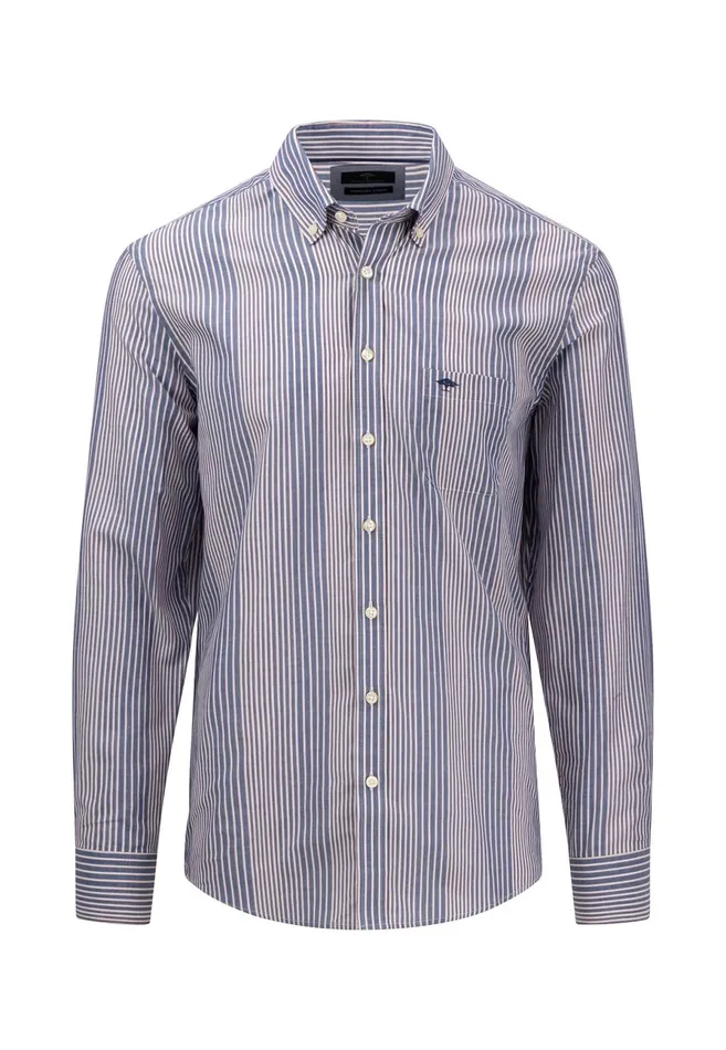 Sale Men FYNCHHATTON Slipped Cotton Shirt With Strip Design Leaf Greenorient Redsummer Breezenight Sale Men FYNCHHATTON Slipped Cotton Shirt With Strip Design Leaf Greenorient Redsummer Breezenight