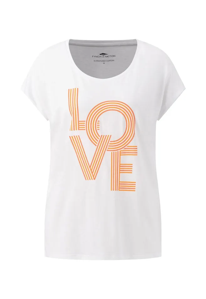 Sale Women FYNCHHATTON Tshirt With Statement Print White