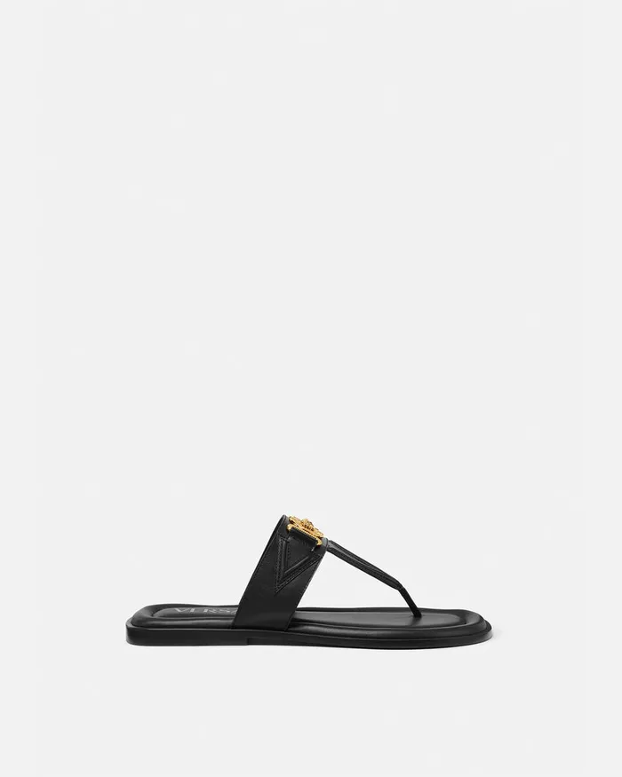 Sandals and Slides Men Versace Medusa Biggie Sandals Blackgold