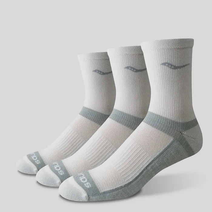 Saucony Inferno Cushion Mid 3Pack Sock White Men Socks