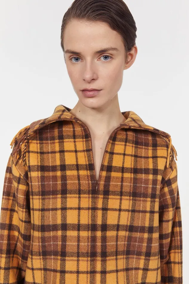Savage Fringed Blouse Cacao Women Rodebjer Blazers