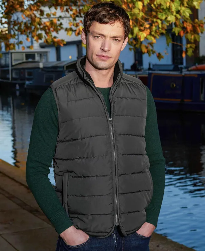 Savile Row Company 100 Recycled Dark Grey Quilted Gilet Dark Grey Men Outerwear Savile Row Company 100 Recycled Dark Grey Quilted Gilet Dark Grey Men Outerwear