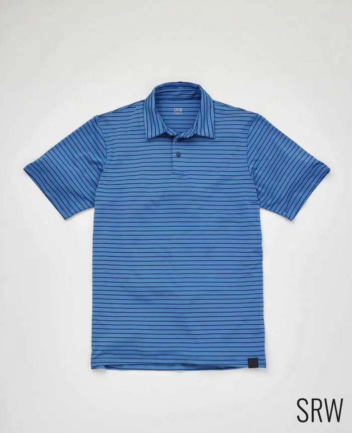 Savile Row Company Blue Navy Stripe Short Sleeve Active Polo Shirt Blue Navy Stripe Men Casual Tops Savile Row Company Blue Navy Stripe Short Sleeve Active Polo Shirt Blue Navy Stripe Men Casual Tops