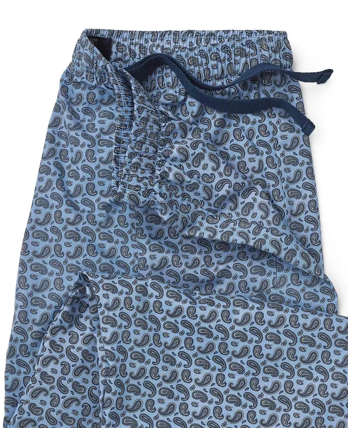 Savile Row Company Blue Paisley Print Cotton Lounge Pants Blue Navy Print Men Lounge Pants Savile Row Company Blue Paisley Print Cotton Lounge Pants Blue Navy Print Men Lounge Pants