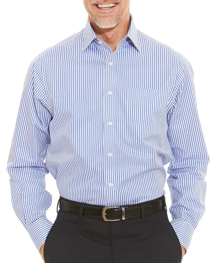 Savile Row Company Blue Twill Stripe Classic Fit NonIron Formal Shirt 8211 Single Cuff Men NonIron Shirts Savile Row Company Blue Twill Stripe Classic Fit NonIron Formal Shirt 8211 Single Cuff Men NonIron Shirts