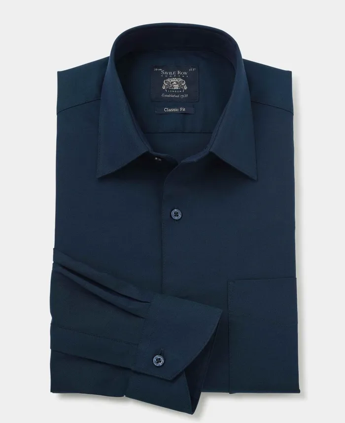 Savile Row Company Navy Cotton Herringbone Classic Fit Formal Shirt 8211 Single Cuff Navy Men Formal Shirts Savile Row Company Navy Cotton Herringbone Classic Fit Formal Shirt 8211 Single Cuff Navy Men Formal Shirts
