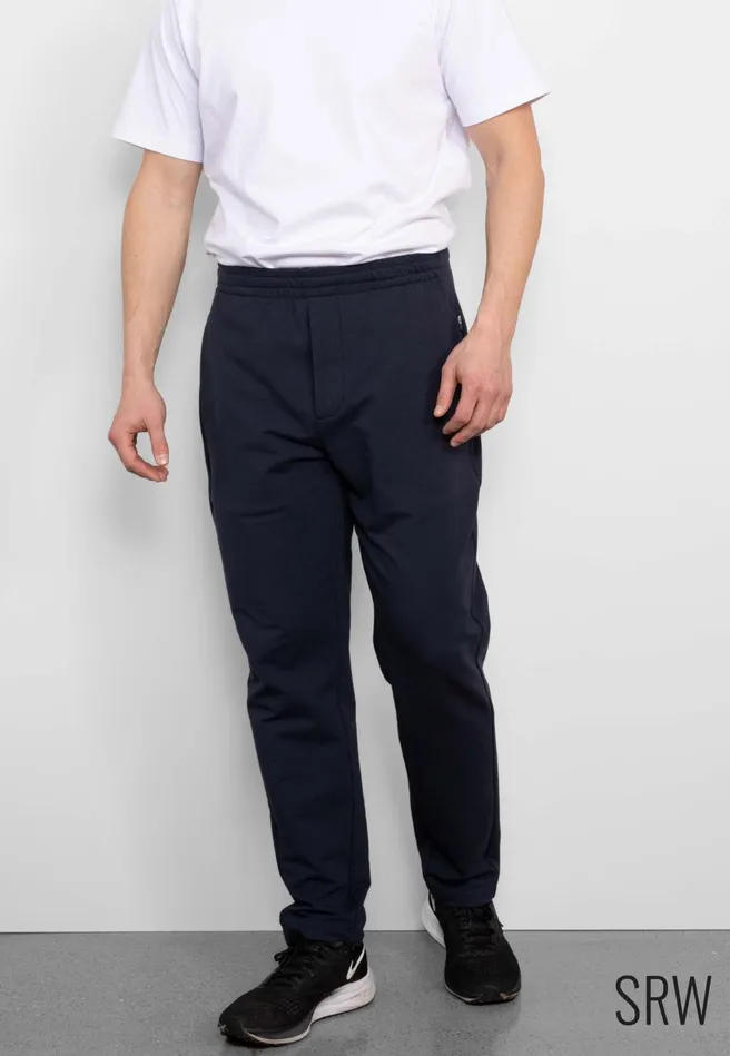 Savile Row Company Navy Stretch Cotton Blend Tracksuit Bottoms Men Loungewear Savile Row Company Navy Stretch Cotton Blend Tracksuit Bottoms Men Loungewear