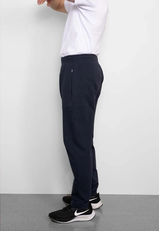 Savile Row Company Navy Stretch Cotton Blend Tracksuit Bottoms Men Loungewear Savile Row Company Navy Stretch Cotton Blend Tracksuit Bottoms Men Loungewear