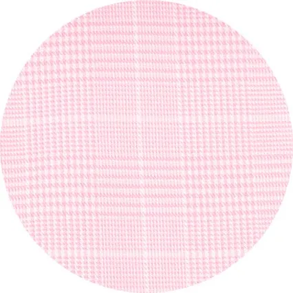 Savile Row Company Pink Prince Of Wales Check Classic Fit Contrast Collar Formal Shirt With White Collar and Cuffs Pink Pow Men Formal Shirts