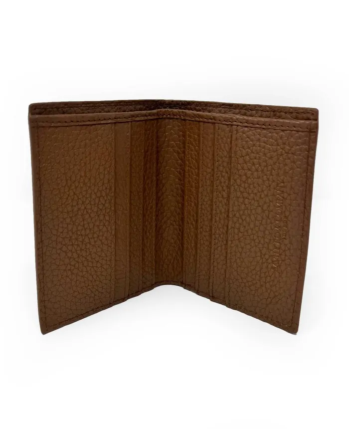 Savile Row Company Tan Textured Leather Billfold Wallet Men Leather Goods