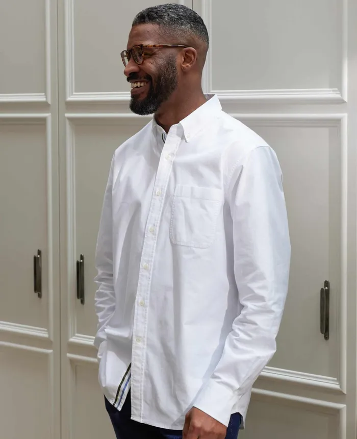 Savile Row Company White ButtonDown Classic Fit Oxford Shirt 8211 Stripe Contrast Detail White Contrast Oxford Men Casual Shirts Savile Row Company White ButtonDown Classic Fit Oxford Shirt 8211 Stripe Contrast Detail White Contrast Oxford Men Casual Shirts