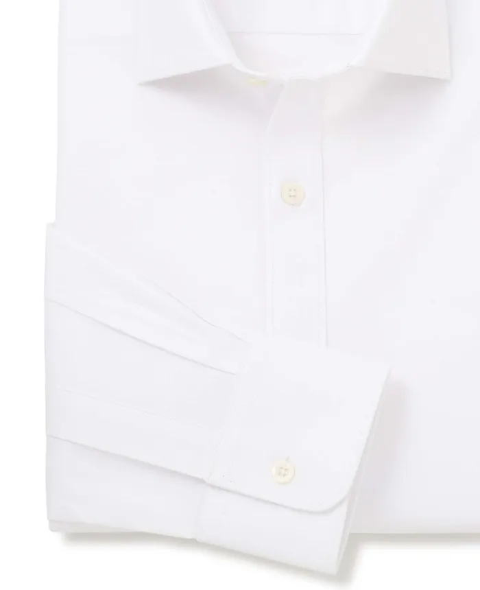 Savile Row Company White Stretch Cotton Slim Fit Formal Shirt 8211 Single Cuff White Men Formal Shirts