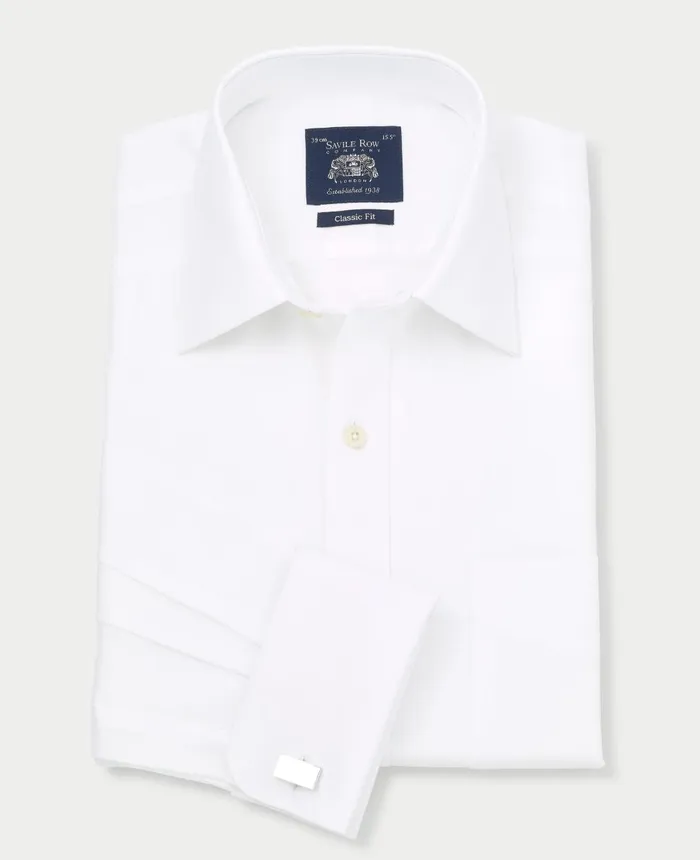 Savile Row Company White Textured Windsor Collar Classic Fit Shirt 8211 Single Or Double Cuff Men Formal Shirts Savile Row Company White Textured Windsor Collar Classic Fit Shirt 8211 Single Or Double Cuff Men Formal Shirts