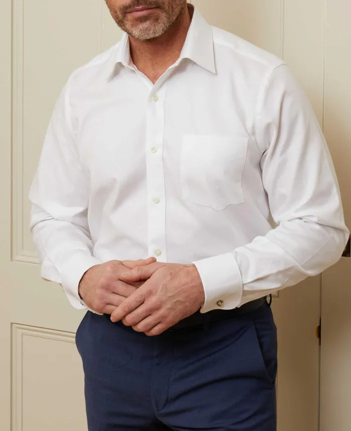 Savile Row Company White Textured Windsor Collar Classic Fit Shirt 8211 Single Or Double Cuff Men Formal Shirts Savile Row Company White Textured Windsor Collar Classic Fit Shirt 8211 Single Or Double Cuff Men Formal Shirts