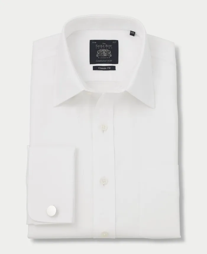 Savile Row Company White Wide Herringbone Classic Fit NonIron Formal Shirt 8211 Double Cuff Men NonIron Shirts Savile Row Company White Wide Herringbone Classic Fit NonIron Formal Shirt 8211 Double Cuff Men NonIron Shirts