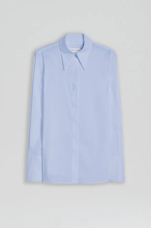 Scanlan Theodore COTTON SHIRT PALE BLUE Missing photos Women Tops Scanlan Theodore COTTON SHIRT PALE BLUE Missing photos Women Tops