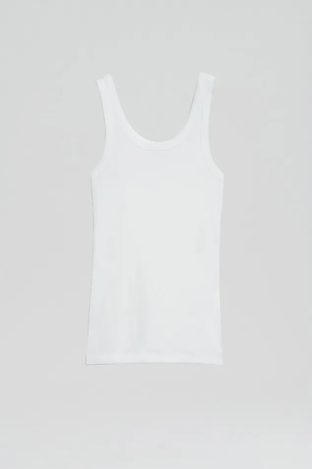 Scanlan Theodore SILK COTTON SINGLET WHITE Women Tops