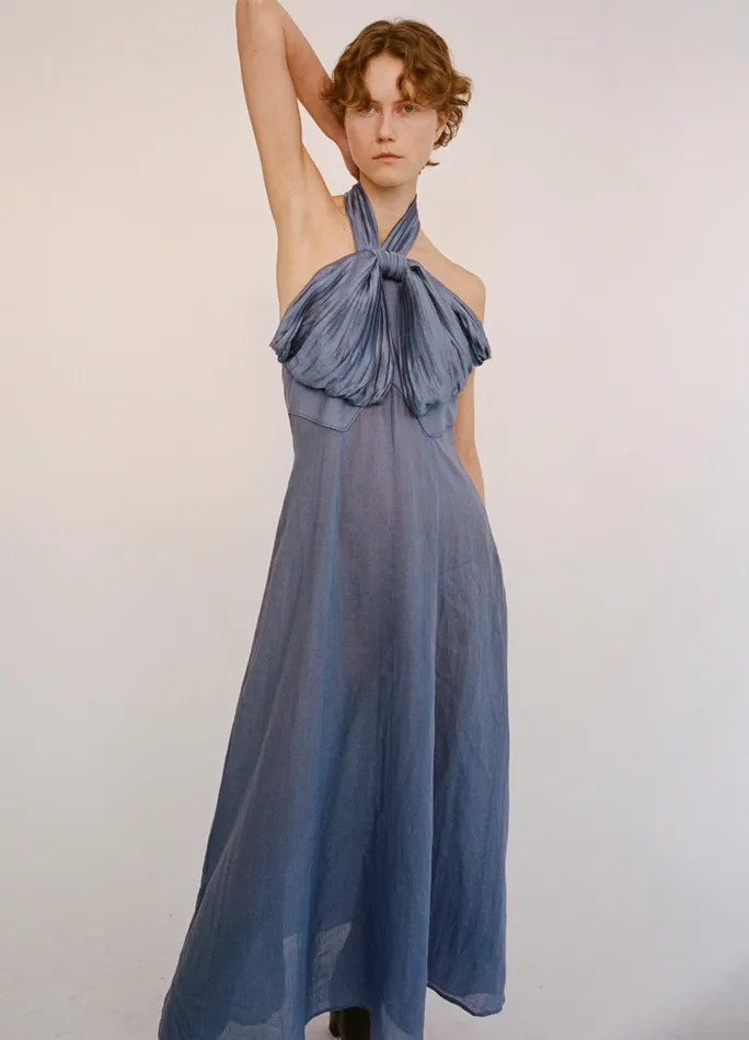 Sea New York Dresses Risa Halter Dress Blue 8211 Women