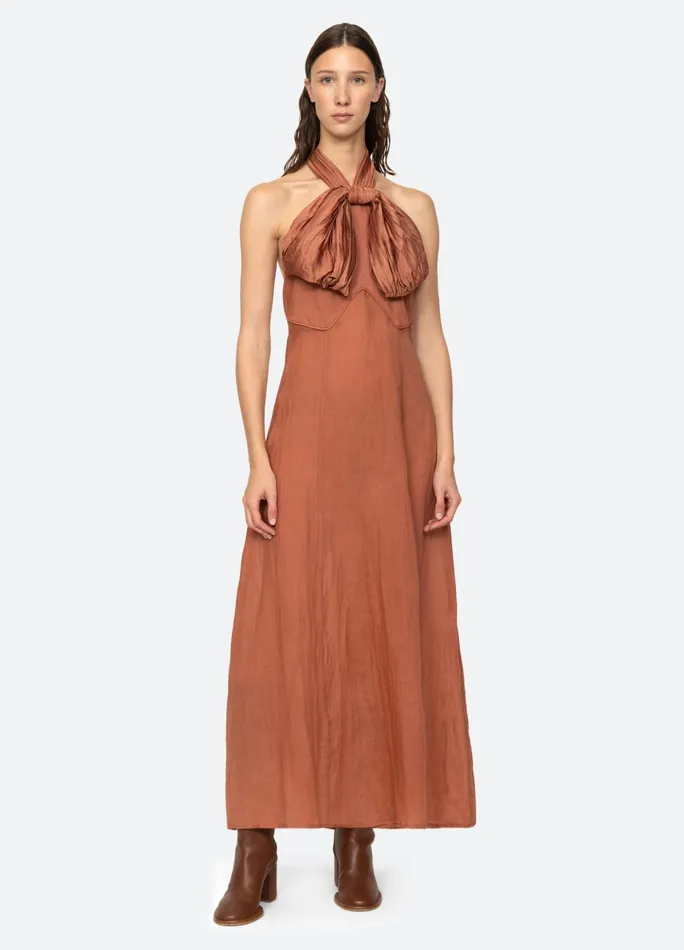 Sea New York Dresses Risa Halter Dress Blue 8211 Women