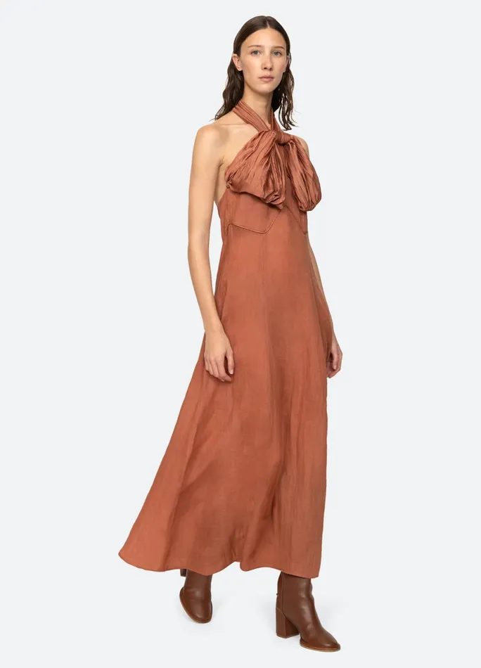 Sea New York Dresses Risa Halter Dress Blue 8211 Women