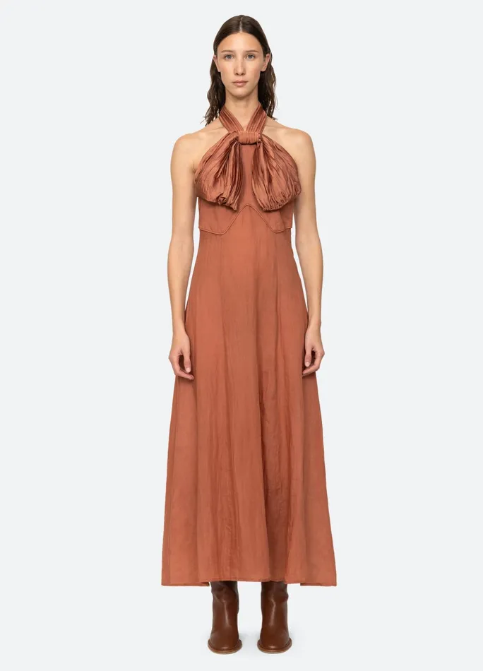 Sea New York Dresses Risa Halter Dress Blue 8211 Women