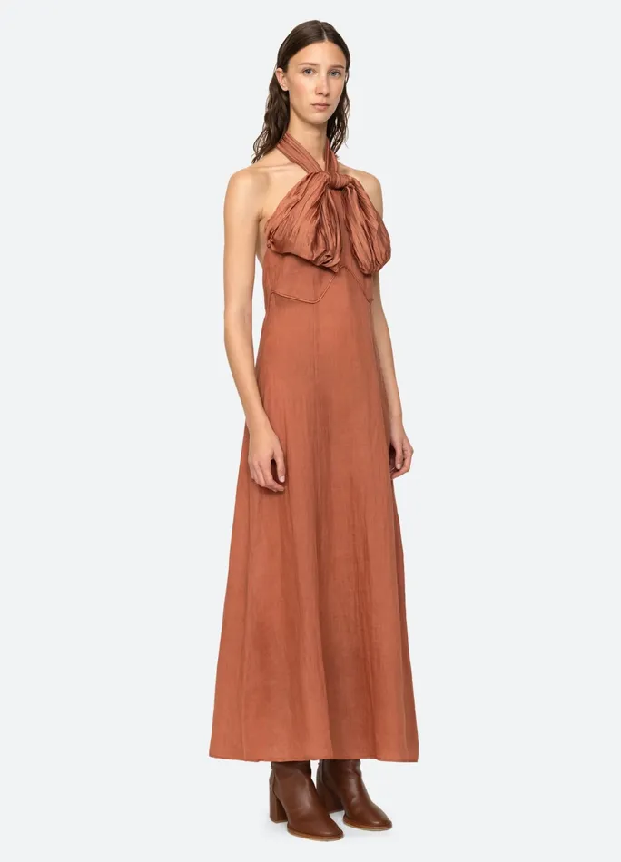 Sea New York Dresses Risa Halter Dress Blue 8211 Women