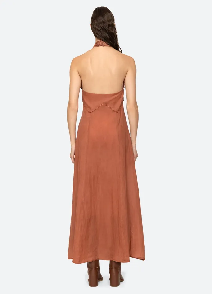 Sea New York Dresses Risa Halter Dress Blue 8211 Women
