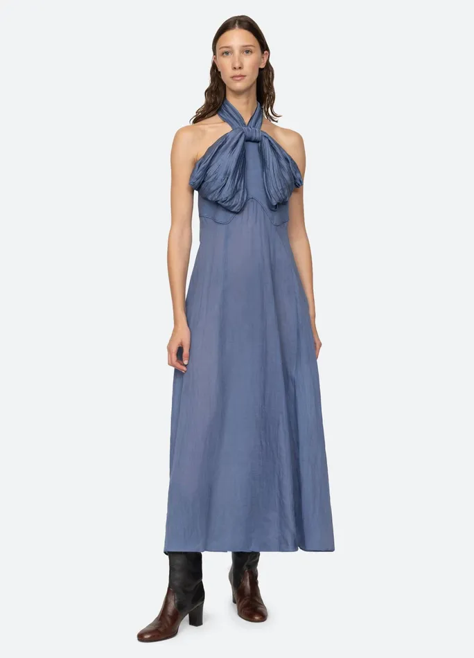 Sea New York Dresses Risa Halter Dress Blue 8211 Women