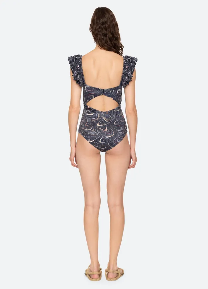 Sea New York Swimwear Amara Cutout One Piece Navy 8211 Women