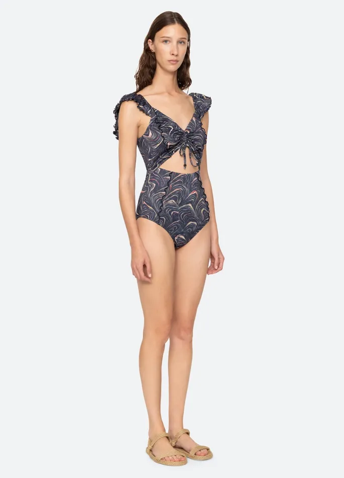Sea New York Swimwear Amara Cutout One Piece Navy 8211 Women