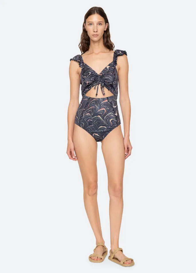 Sea New York Swimwear Amara Cutout One Piece Navy 8211 Women