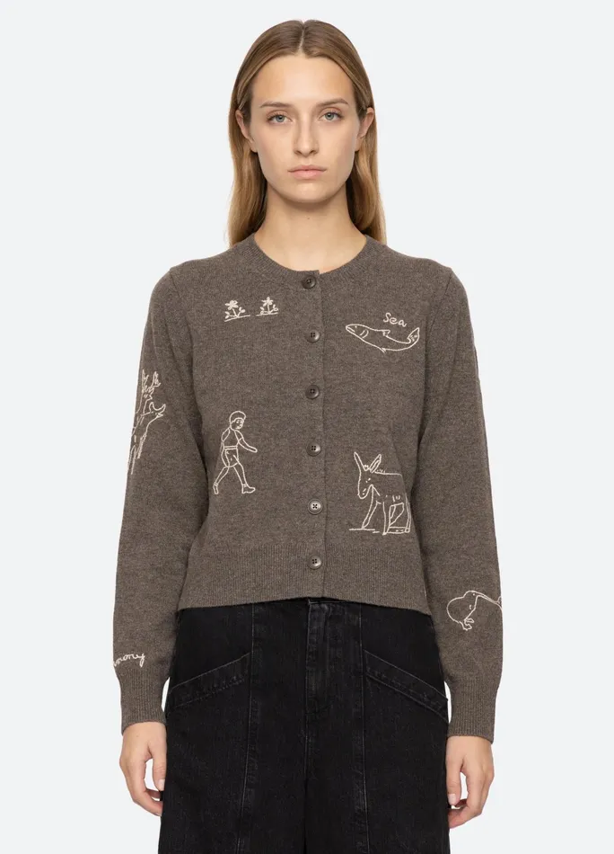 Sea New York Tops Demi Cardigan Gray 8211 Women