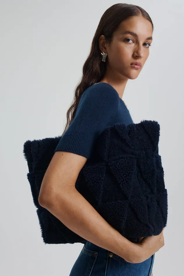 SHEARLING TOTE DARKNAVY Women Bags Scanlan Theodore