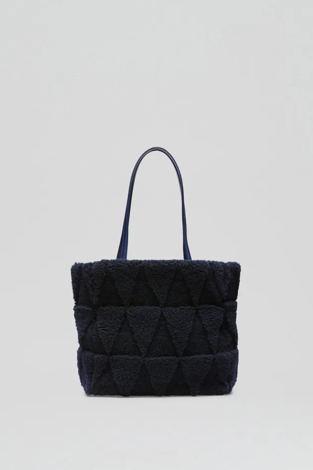 SHEARLING TOTE DARKNAVY Women Bags Scanlan Theodore SHEARLING TOTE DARKNAVY Women Bags Scanlan Theodore