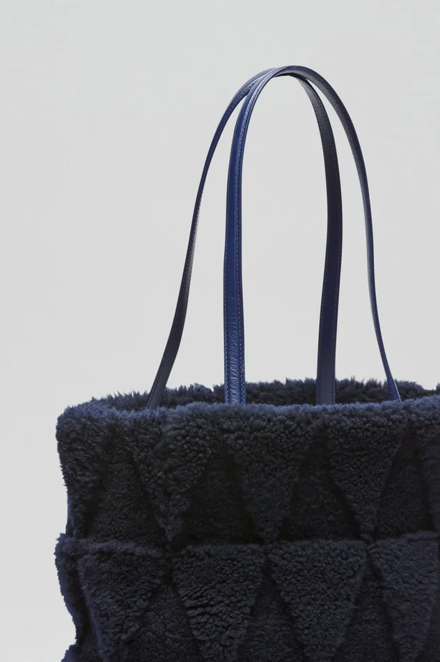 SHEARLING TOTE DARKNAVY Women Bags Scanlan Theodore SHEARLING TOTE DARKNAVY Women Bags Scanlan Theodore