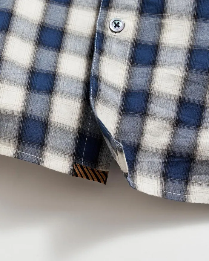Shirting Men Billy Reid Shadow Plaid Tuscumbia Shirt Hidden Bd Bluenatural