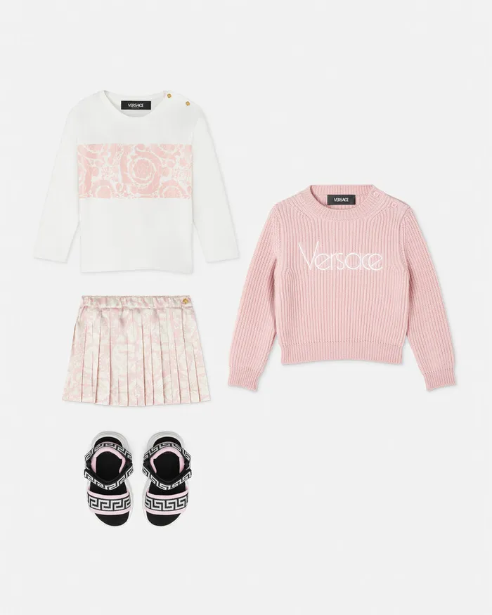 Shirts and Tshirts Kids Versace Barocco Baby TShirt Light Pink