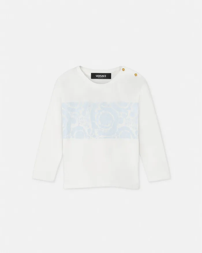 Shirts and Tshirts Kids Versace Barocco Baby TShirt White