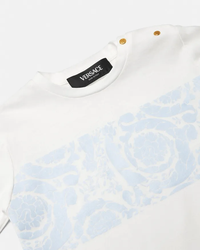 Shirts and Tshirts Kids Versace Barocco Baby TShirt White