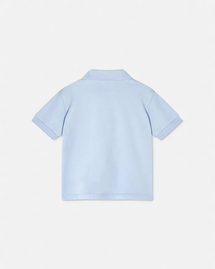Shirts and Tshirts Kids Versace Embroidered Medusa Baby Polo Shirt Light Blue