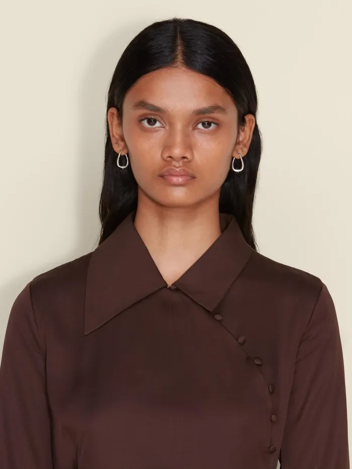Shirts and Tops Women Holzweiler Bello Blouse Dk Brown