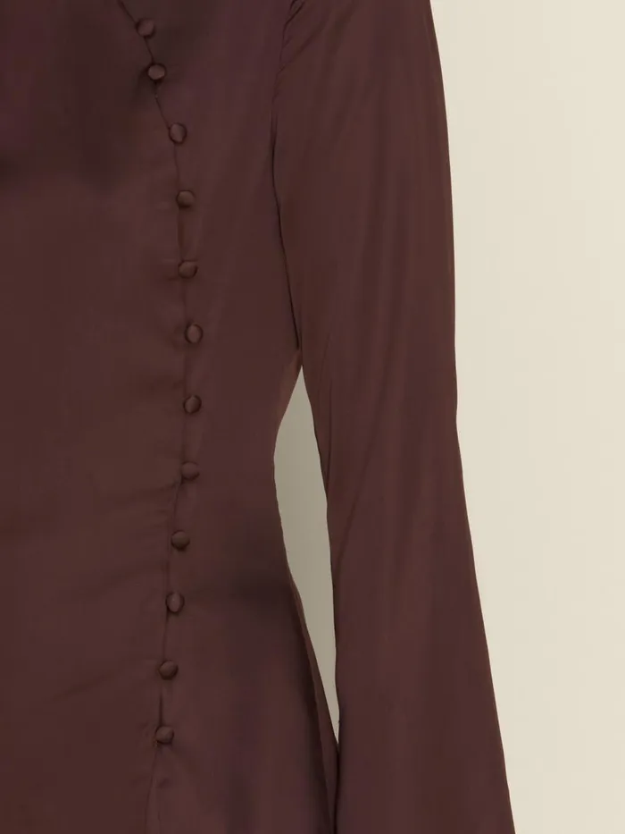 Shirts and Tops Women Holzweiler Bello Blouse Dk Brown