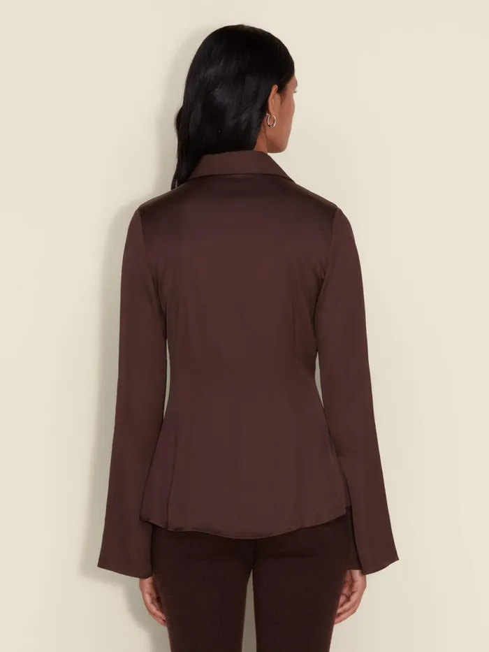 Shirts and Tops Women Holzweiler Bello Blouse Dk Brown