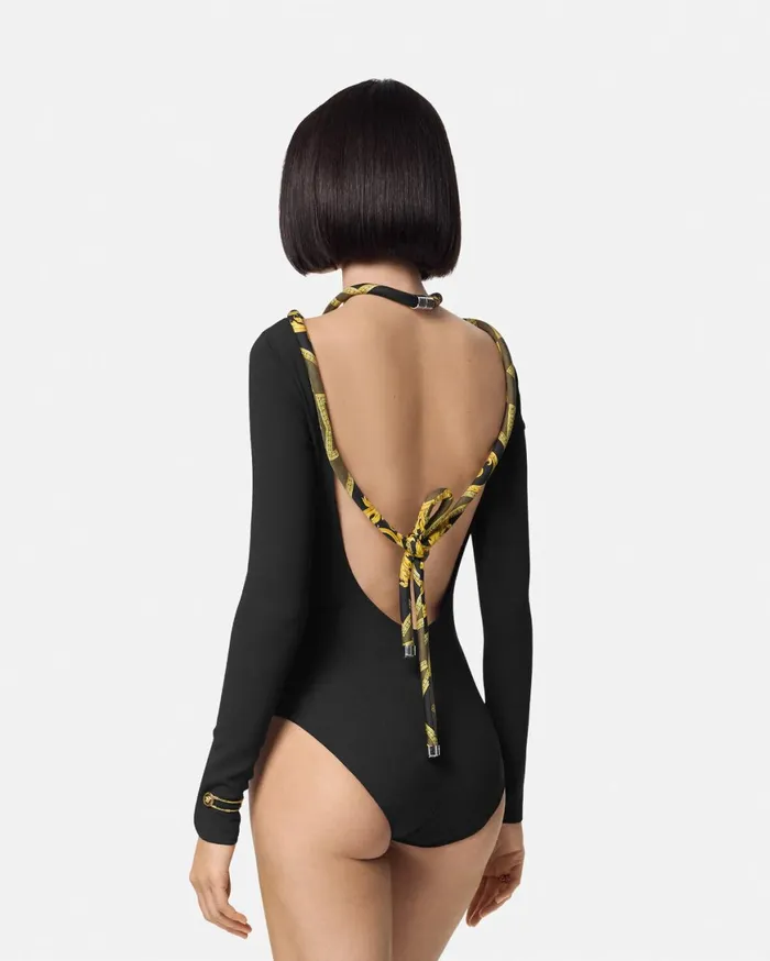 Shirts and Tops Women Versace La Coupe Des Dieux Bodysuit Black