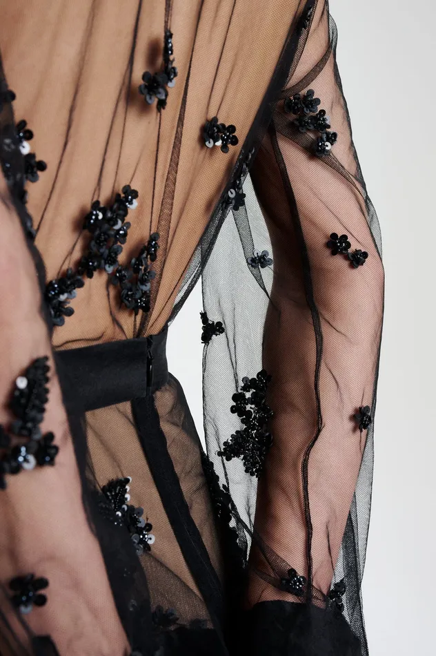 Shirts BEADED TULLE SHIRT BLACK 8211 Scanlan Theodore Women Shirts BEADED TULLE SHIRT BLACK 8211 Scanlan Theodore Women